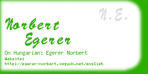 norbert egerer business card